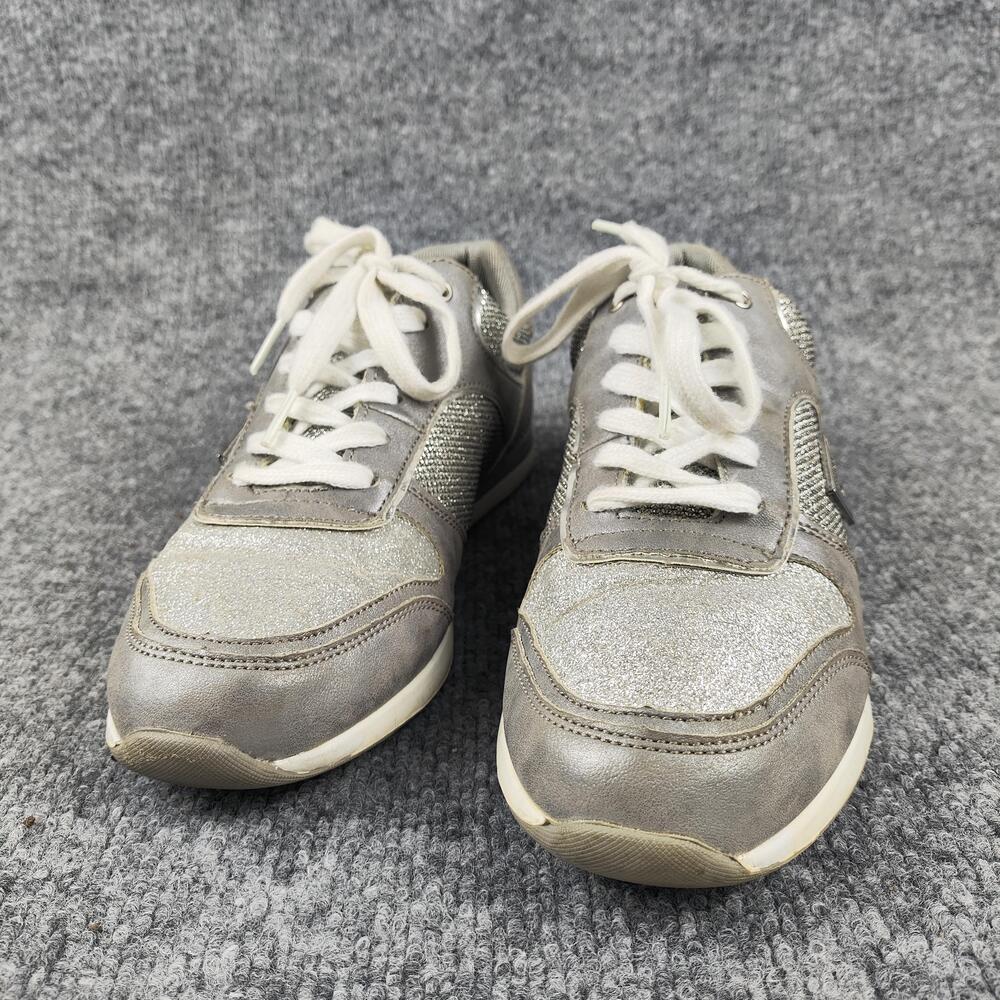 GUESS Shoes Womens Size 10 Silver Glitter Athletic Low Top Sneakers WGEILA-C - Picture 5 of 16